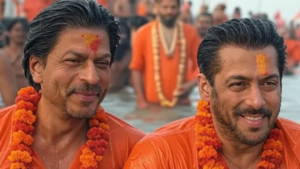 महाकुंभ 2025 में सलमान शाहरूख ने लगाई गंगा में डुबकी, भगवा रंग में रंगे हुए दिखाई दिए दोनों सितारे? जाने क्या है सच